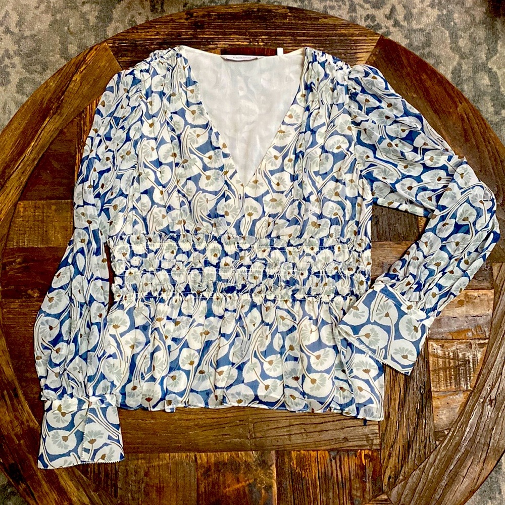 Rebecca Taylor 100% Silk Blouse